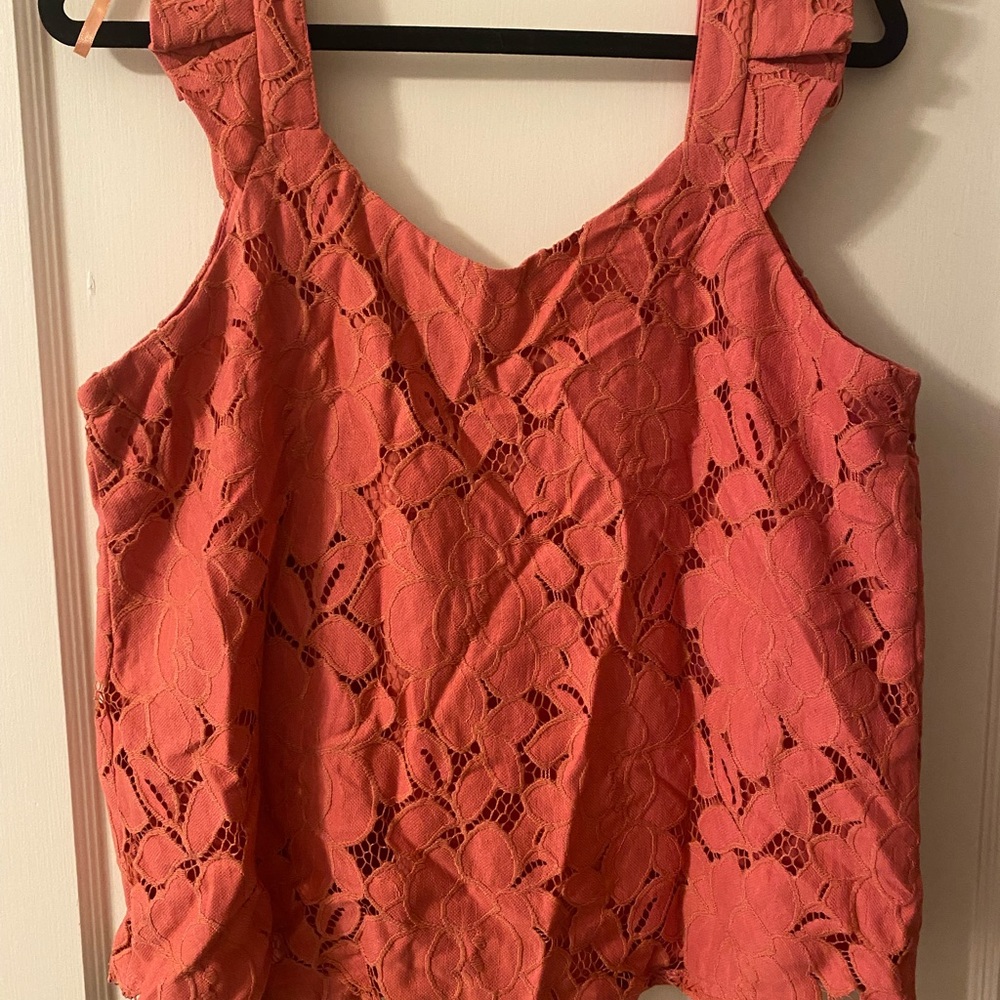 Red lace top